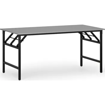 Konferenční stolek Konferenční stůl FAST READY, 160x80 cm, černá podnož, šedá