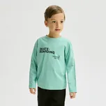 Reserved - Bavlněné tričko s dlouhými rukávy - světle tyrkysová - 676IG-60X - 676IG-60X-146