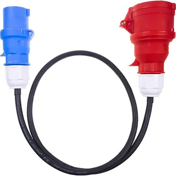 Datový kabel SECTRON Redukce CEE 5pin 16 A - CEE 3pin (kempingová) 16 A 230V 1 m