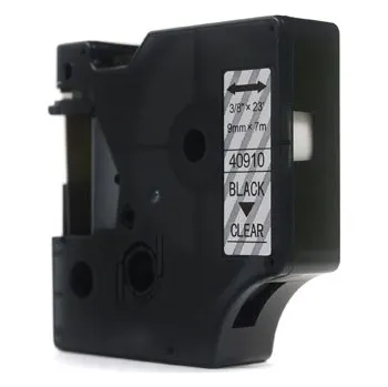 Pásek do tiskárny Náhradní páska JetWorld Dymo D1 Black on Clear 9 mm x 7 m LM100, LM100Plus, LM100Series, LM120P, LM280, LM300, LM350, LM350D, LM350Series, LM360D, LM400, LM420P, LM450, LM450D, LM450Series, LM500TS, LMPC, LMPC2 (40910) (S0720670)