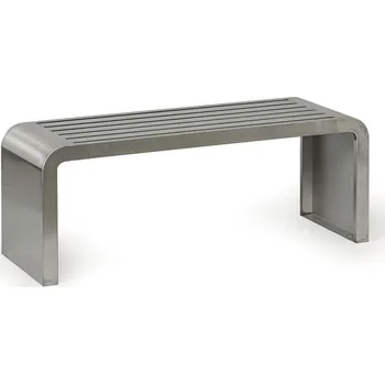 Zahradní lavice Parková lavička RESTO, 1200 mm, nerez