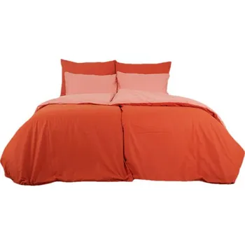 Povlečení B.E.S. - Petrovice Povlečení bavlna double face zip - Cihlové/rezavé 140 × 220 cm