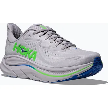 Pánská sportovní obuv Pánské běžecké boty HOKA Clifton 10 ash grey/neon green