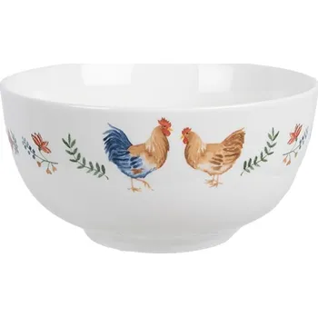 Miska s kohoutkem a slepičkou Chicken and Rooster - Ø 14*7 cm / 500 ml