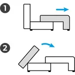 Dvoumístná pohovka ELMA rozkládací, černá