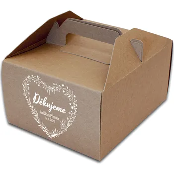 Krabička na výslužku Výslužková krabička srdcový věnec