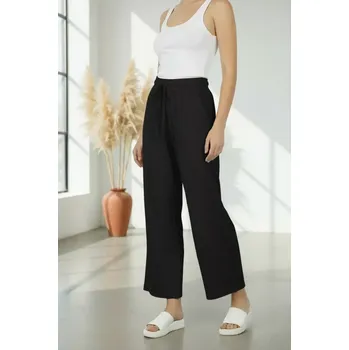 Dámské kalhoty Dámské letní kalhoty - manšestr - černé Již pouze vel.S/M