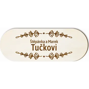 Zdobná jmenovka na dveře