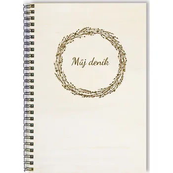 Blok Můj deník dřevěný
