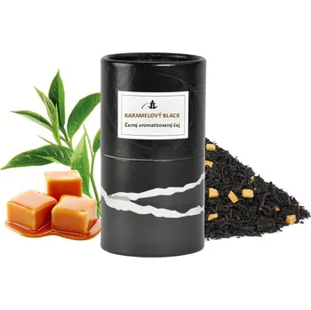 Čaj ORIENTAL Černý aromatizovaný čaj Karamelový Black - 80 g dóza