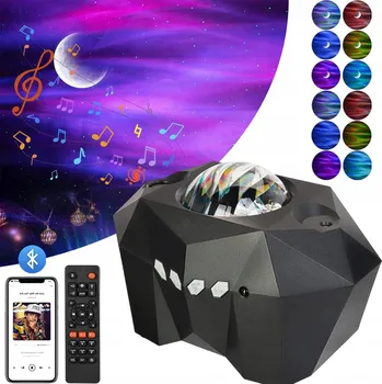 Lampička PROJEKTOR NOČNÍ OBLOHY PROJEKTOR LED NOČNÍ LAMPA BLUETOOTH REPRODUKTOR + DÁLKOVÉ OVLÁDÁNÍ