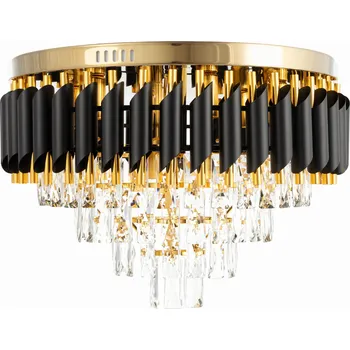 STROPNÍ SVÍTIDLO KŘIŠŤÁLOVÁ STROPNÍ SVÍTIDLO LUXURY BLACK E14 MODERNÍ ČERNÁ