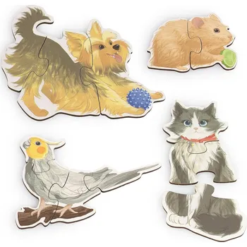 Puzzle VEMKEL Dřevěné puzzle Pets