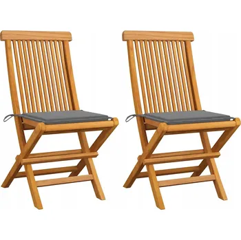 Zahradní židle VidaXL dřevěná šedá