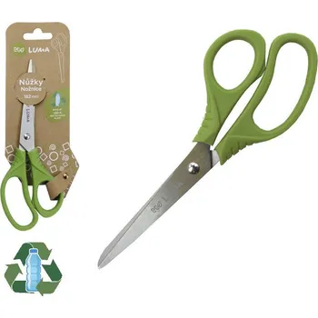 Kancelářské nůžky LUMA ECO nerezové 18.2 cm, zelené