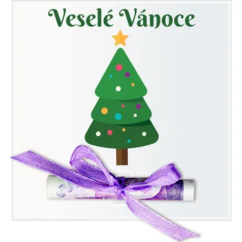 Dárková krabička Destička na peníze stromeček