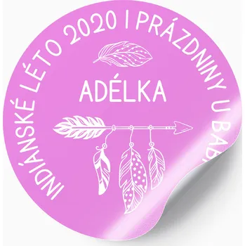 Svatební dekorace Prázdninová nálepka pírka Barva: Růžová
