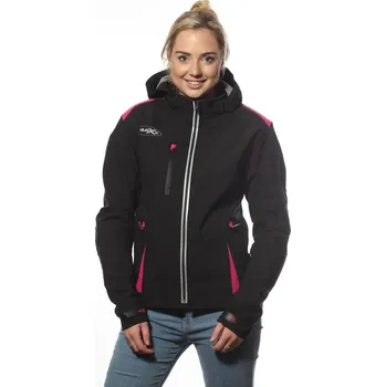 Moto bunda MAXX - NF 2776 Dámská soft-shell bunda černo-fialová XL