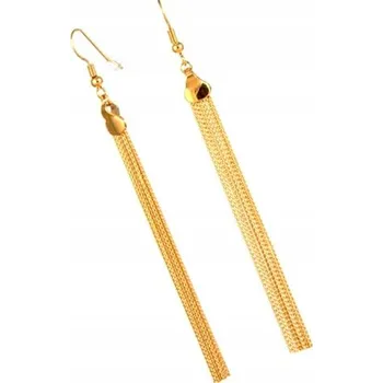 Náušnice Náušnice velmi dlouhé zlaté stříbro chvojí COLIBRA