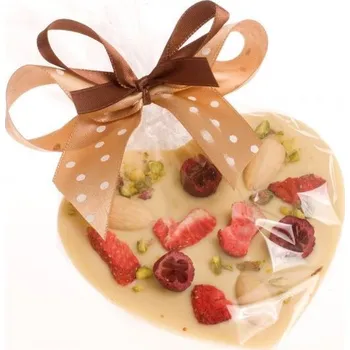 Fitness strava KOVANDOVI Srdce malé z bílé čokolády 125 g