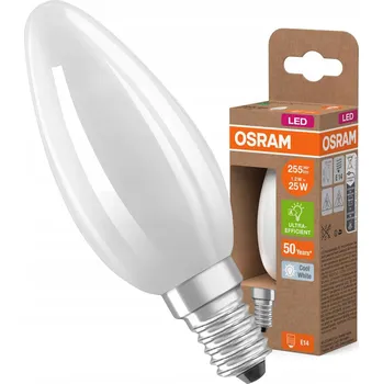 Žárovka LED žárovka B35 E14 1,2W (ekvivalent 25W) 255lm 4000K FILAMENT 213lm/W Třída A OSRAM