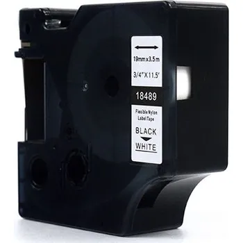 Pásek do tiskárny Náhradní páska JetWorld Dymo Rhino Black on White 19 mm x 3,5 m, nylonová (18489) (S0718120)