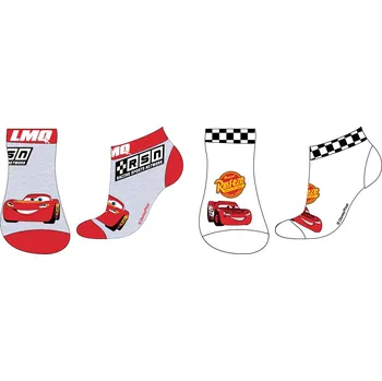 Chlapecké kotníkové ponožky - Auta 52349247, šedá / bílá Barva: Mix barev, Velikost: 27-30