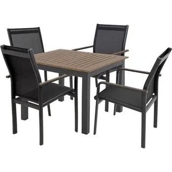 Zahradní sestava DOPPLER Sedací souprava EXPERTWOOD Plus, 4+1, hliníková, antracit