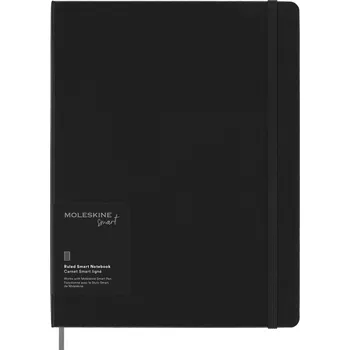 Zápisník MOLESKINE Smart Writing XL, tvrdé desky, linkovaný, černý