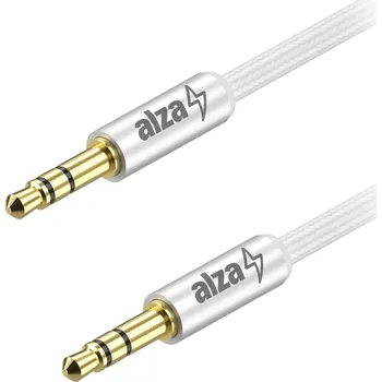 Kabel AlzaPower Alucore Audio 3.5mm Jack (M) to 3.5mm Jack (M) 1m stříbrný