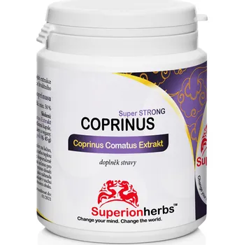 Zdraví Superionherbs Coprinus Comatus extrakt z hnojníku obecného, 90 tobolek