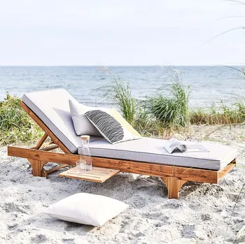 Zahradní lehátko Butlers SOMERSET Lehátko s výsuvným stolkem a polstrováním