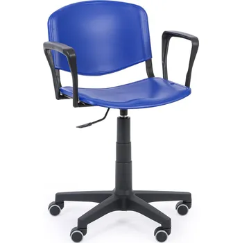 Pracovní židle ISO s područkami, otočná, modrá
