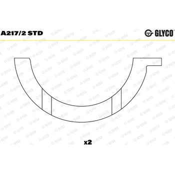 Kliková hřídel Distanční kotouč, kliková hřídel GLYCO A217/2 STD