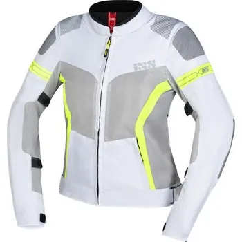 Moto bunda iXS Sports women's jacket iXS TRIGONIS-AIR X51064 light grey-grey-neon yellow DM