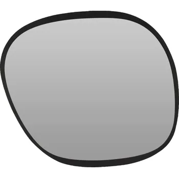 Zrcadlo Home Styling Collection Zrcadlo s kostrbatým tvarem, černý rám, 54 × 47 cm