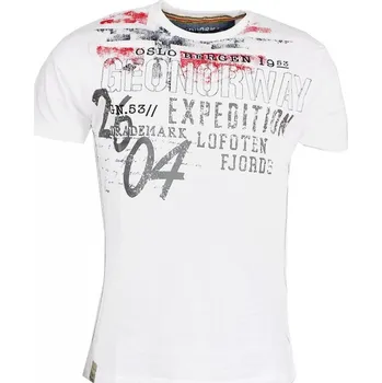 Pánské tričko GEGRAPHICAL NORWAY tričko pánské JELEGANT MEN L bílá