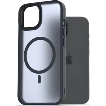 Pouzdro na mobilní telefon AlzaGuard Matte Case Compatible with MagSafe pro iPhone 15 tmavě modrý