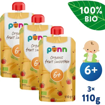 Dětská výživa SALVEST Ponn BIO Ovocné smoothie s ananasem 3× 110 g
