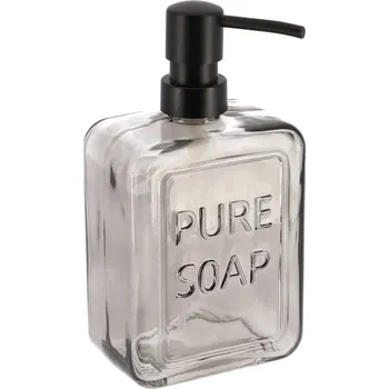 Dávkovač mýdla Tendance Pure soap, skleněný, tmavý, 550 ml