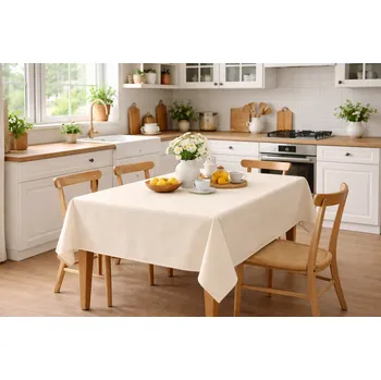 ubrus Orbytex Ubrus 100% bavlna - smetanová Rozměry: průměr 140, Tvar: Kulatý