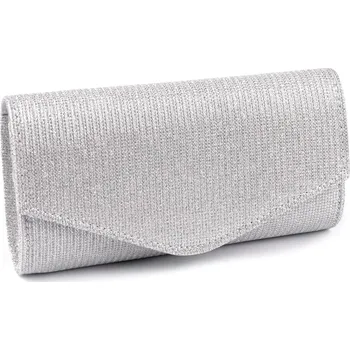 Kabelka - psaníčko s lurexem - 1 stříbrná stříbrná