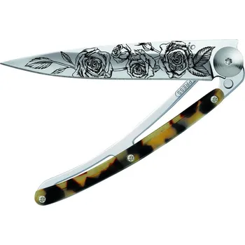 Sport Kapesní nůž Deejo 1AC105 Tattoo Mirror 37g dark turtle Roses