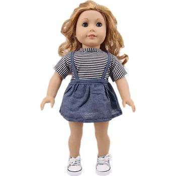 Doplněk pro panenku Baby Born Set se sukní pro American Doll 2 ks Motiv: set s pruhy
