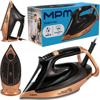 Žehlička Žehlička s keramickou žehlicí plochou, vysoký výkon 3500 W, parní generátor MPM MZE-30