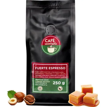 Káva Café Montaña Fuerte Espresso, zrnková káva Velikost balení: 1000g