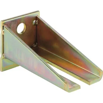 Dveřní kování Upevňovací úhelník HELM 404 WD, dvojitý, ocel žlutý pozink