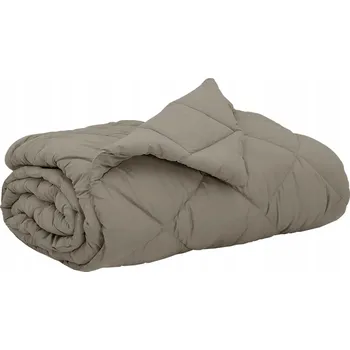 Prostěradlo Letní Přikrývka Světle Šedá 240 x 200 cm Mikrovlákno