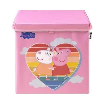 Úložný box Lifeney Úložný box s víkem Prasátko Peppa přátelství 33 × 33 × 33 cm