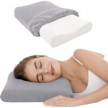 Prostěradlo Povlak na ortopedický polštář s gumičkou, bavlna jersey, univerzální šedý